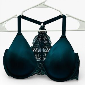 Maidenform Dark Teal Lace Racerback Bra Bralette 38D